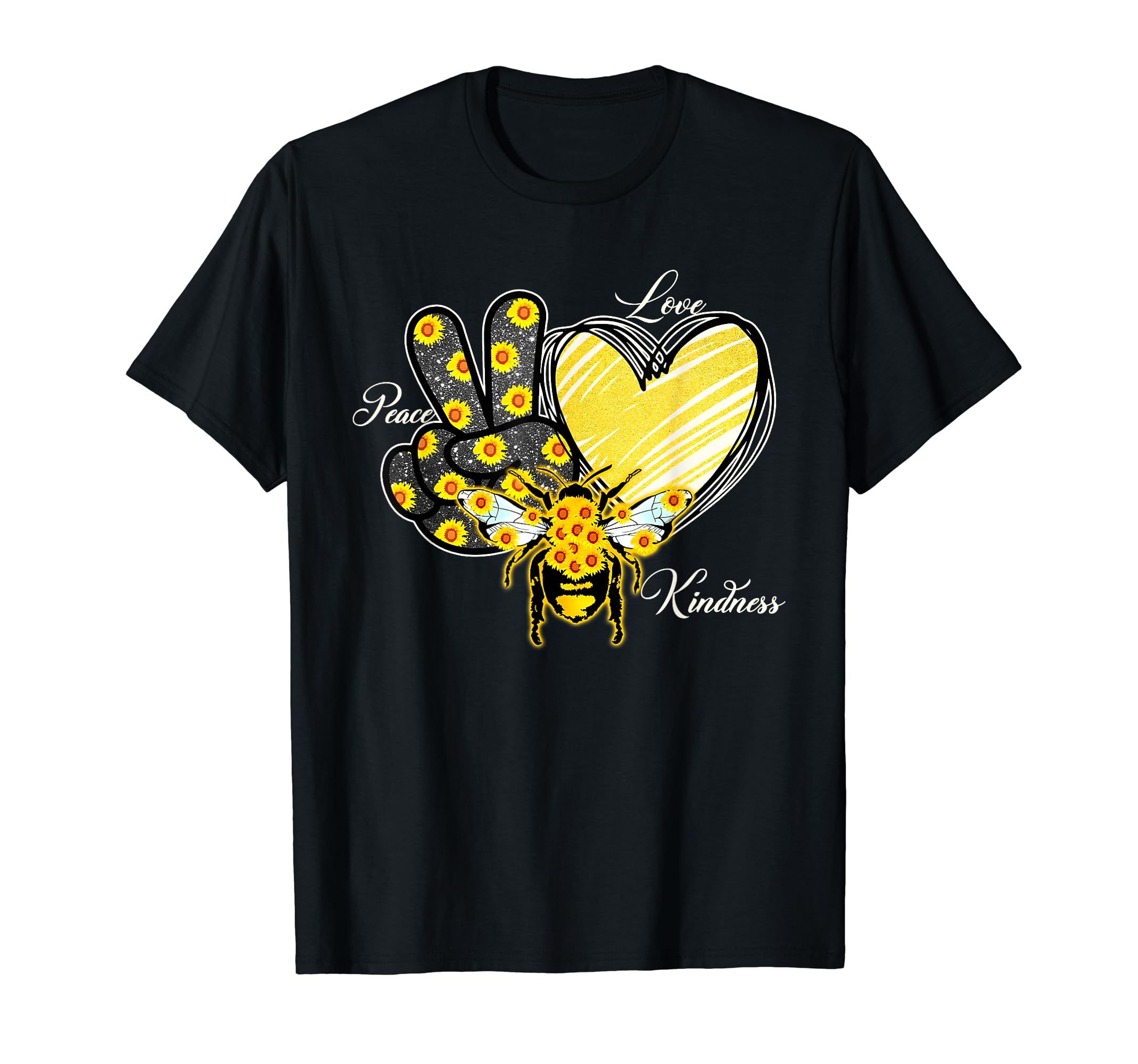 Peace Love Kind Kindness T-Shirt - Casual Everyday Wear Men Women - T-Shirt, Sweatshirt, Hoodie