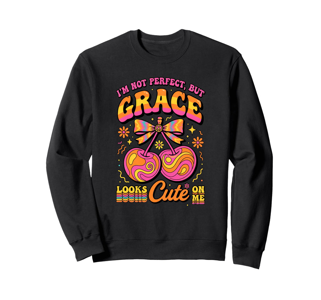 Grace Bible Christian Groovy Cherry Sweatshirt - Trendy Graphic Men Women - T-Shirt, Sweatshirt, Hoodie