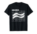 Aquarius Zodiac Typography Astrology T-Shirt - Custom Art Print Unisex - T-Shirt, Sweatshirt, Hoodie