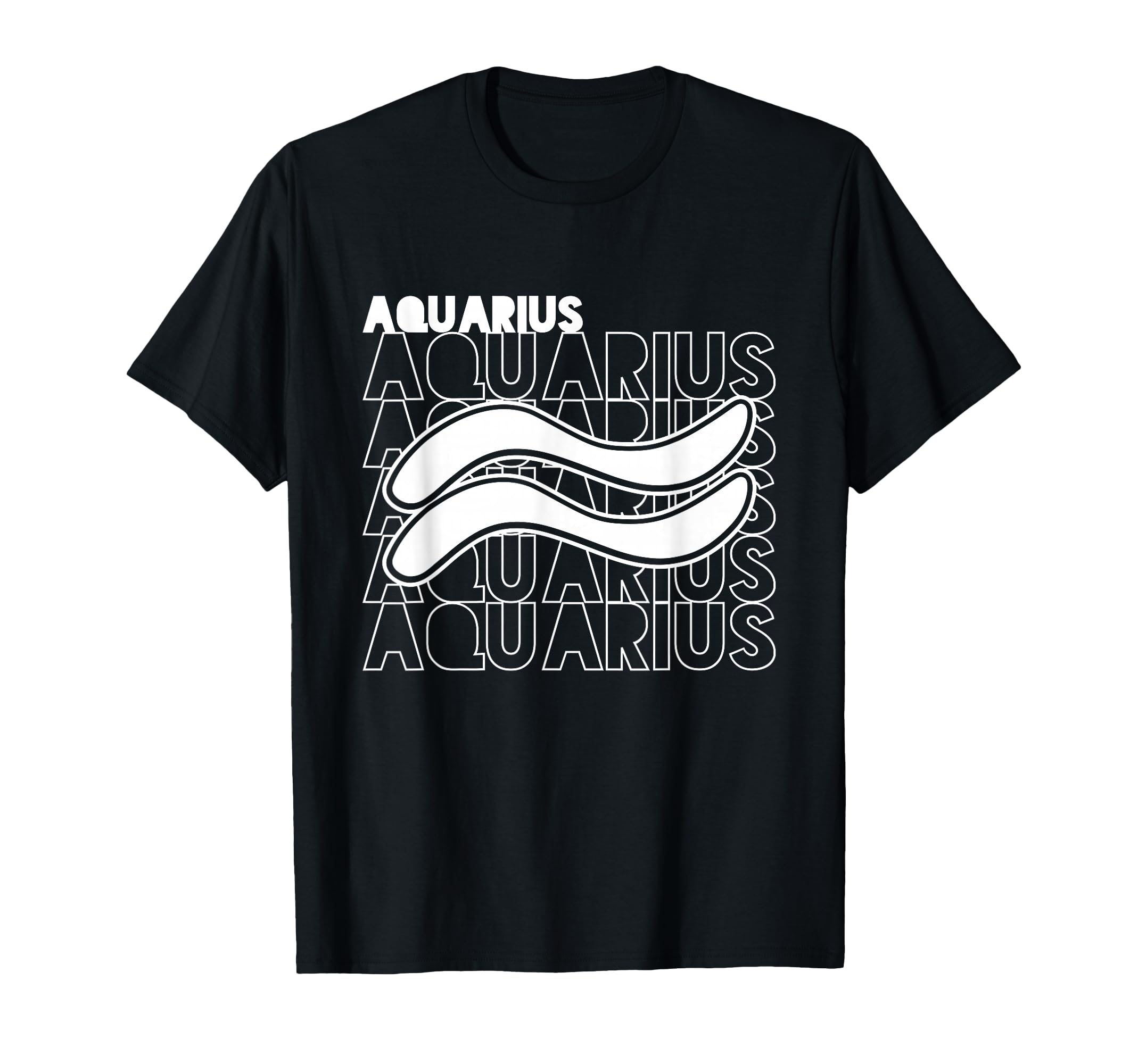 Aquarius Zodiac Typography Astrology T-Shirt - Custom Art Print Unisex - T-Shirt, Sweatshirt, Hoodie