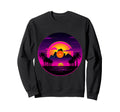 Palm Tree Vinyl Record Sweatshirt - Casual Everyday Wear Men Women - T-Shirt, Sweatshirt, Hoodie