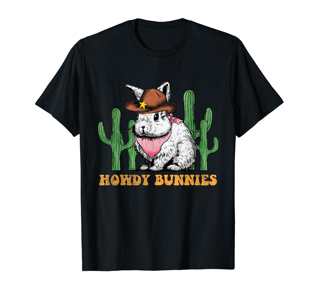Howdy Bunnies Western Bunny Rabbit T-Shirt - Novelty Apparel Men Women - T-Shirt, Sweatshirt, Hoodie