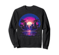 Vaporwave Cityscape 80S Synthwave 2 Sweatshirt - Trendy Graphic Men Women - T-Shirt, Sweatshirt, Hoodie