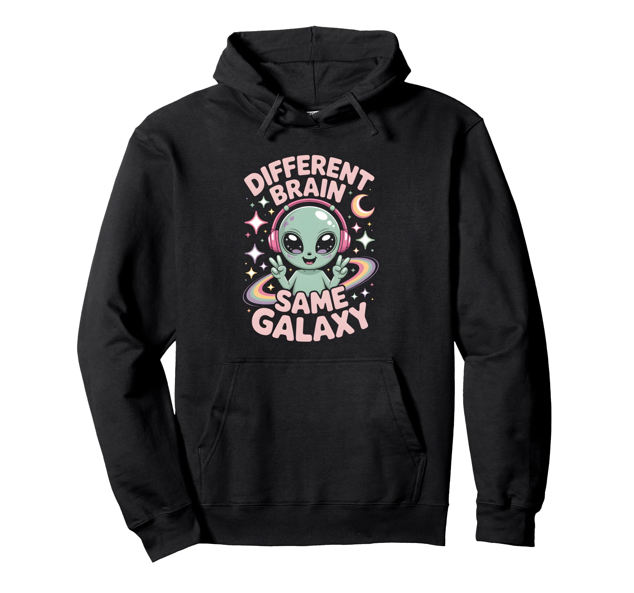 Neurodiverse Different Brain Same Galaxy Hoodie - Custom Art Print Unisex - T-Shirt, Sweatshirt, Hoodie