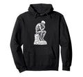 Skeleton Overthinker Funny Dark Gothic Hoodie - Trendy Graphic for Adults - T-Shirt, Sweatshirt, Hoodie