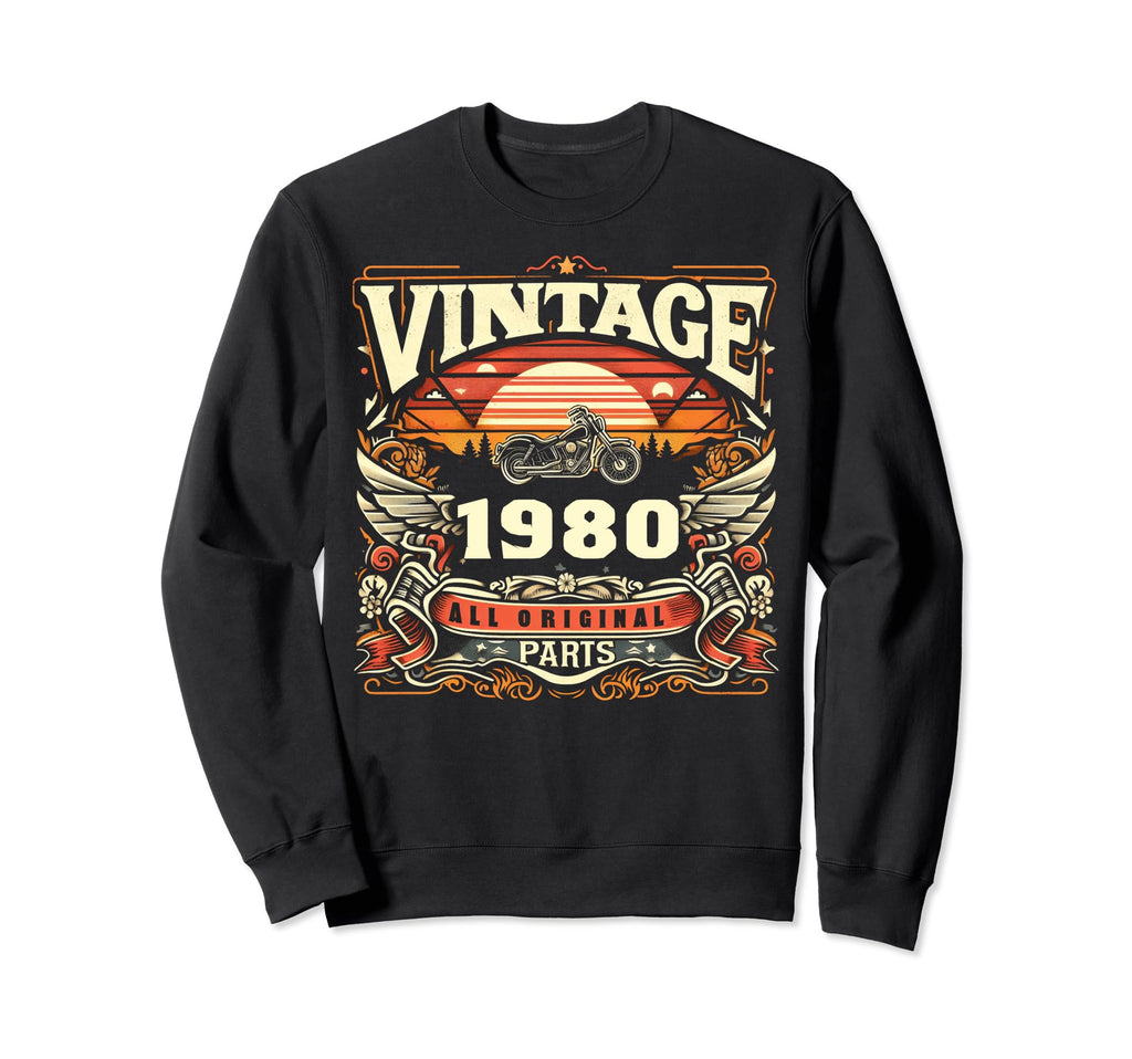 1980 Born 1980 44Th Birthday Sweatshirt - Unique Graphic Men Women - T-Shirt, Sweatshirt, Hoodie