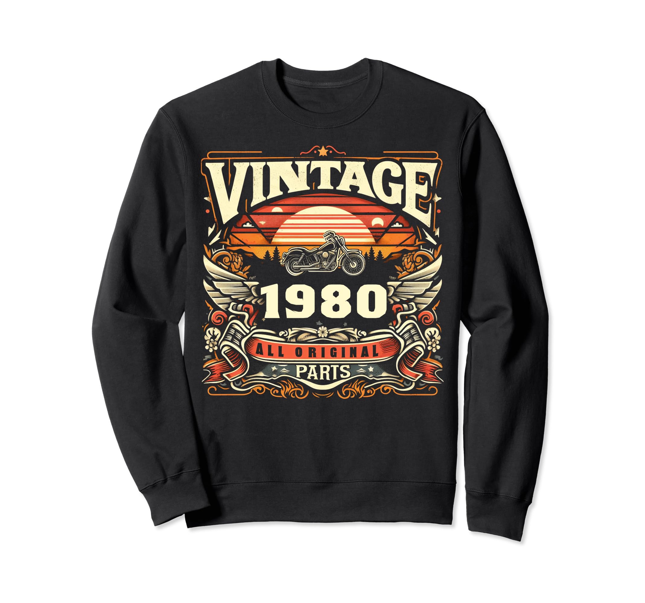 1980 Born 1980 44Th Birthday Sweatshirt - Unique Graphic Men Women - T-Shirt, Sweatshirt, Hoodie