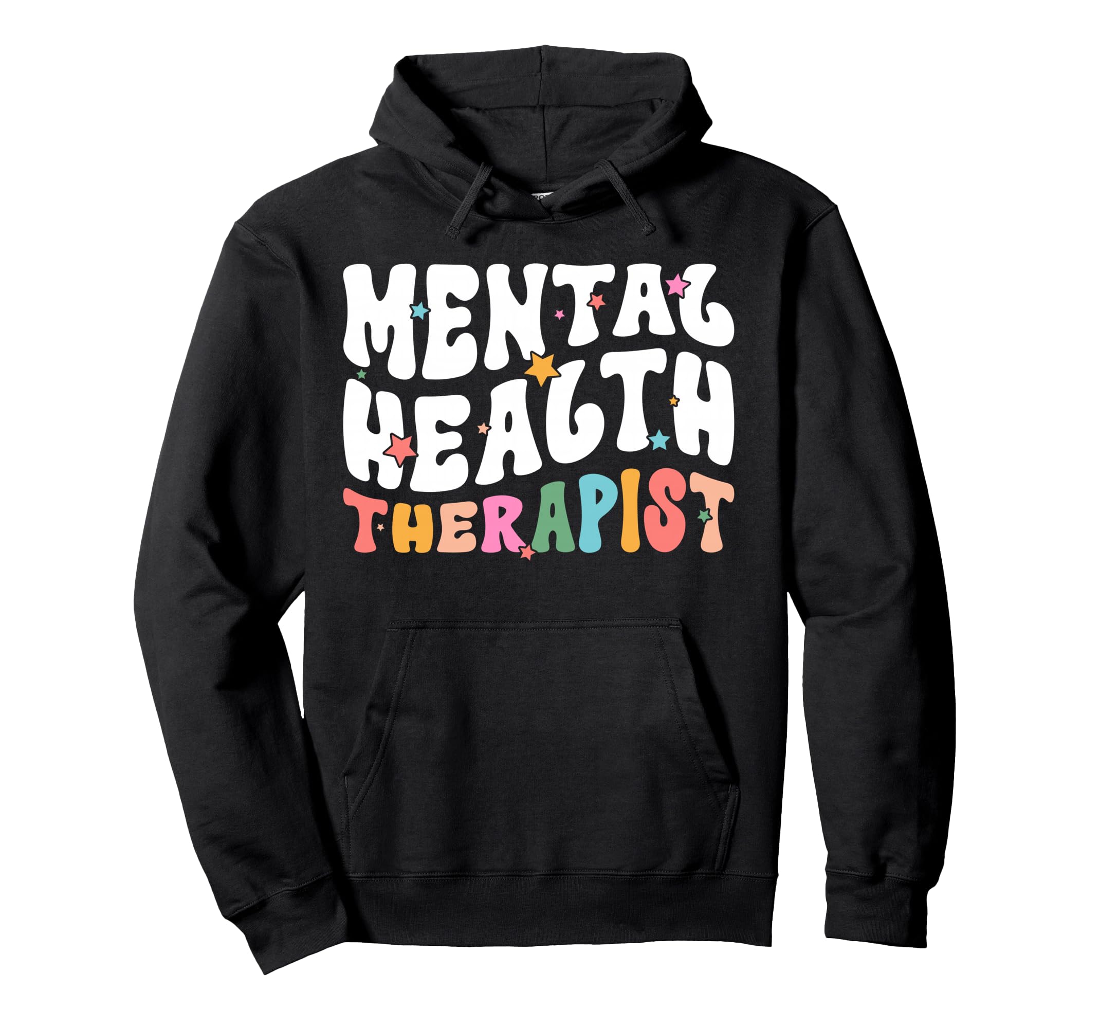 Mental Health Therapist Groovy Hoodie - Casual Everyday Wear for Adults - T-Shirt, Sweatshirt, Hoodie