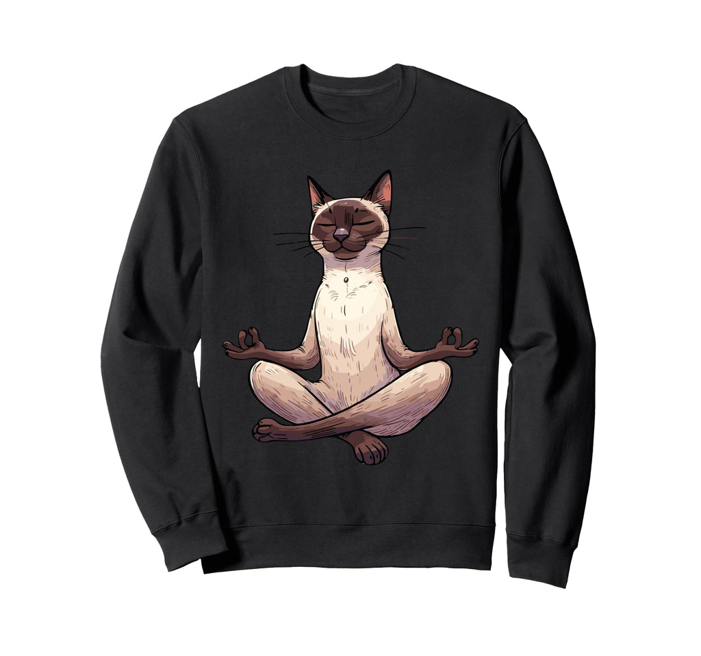 Meditation Siamese Yoga Pose Sweatshirt - Trendy Graphic Men Women - T-Shirt, Sweatshirt, Hoodie