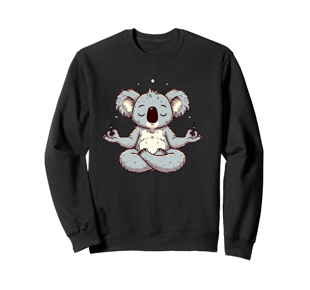 Meditation Koala Yoga Pose Sweatshirt - Minimalist Print Men Women - T-Shirt, Sweatshirt, Hoodie