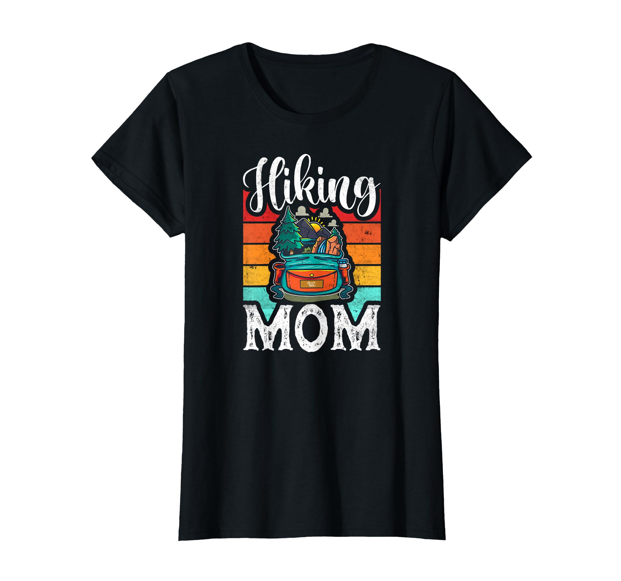 Hiking Mom Mountains Sunset Hiker T-Shirt - Graphic Print for Adults - T-Shirt, Sweatshirt, Hoodie