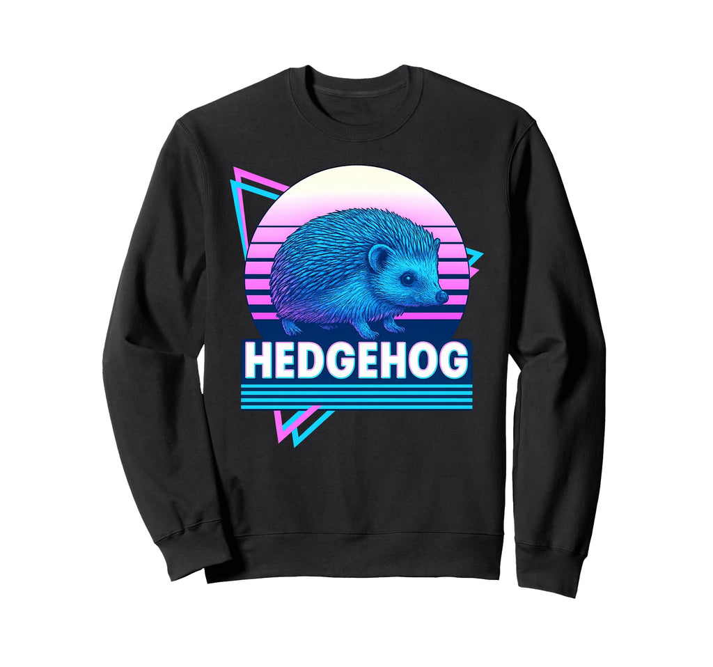 Hedgehog Synthwave Aesthetic Pet Sweatshirt - Minimalist Print for Adults - T-Shirt, Sweatshirt, Hoodie