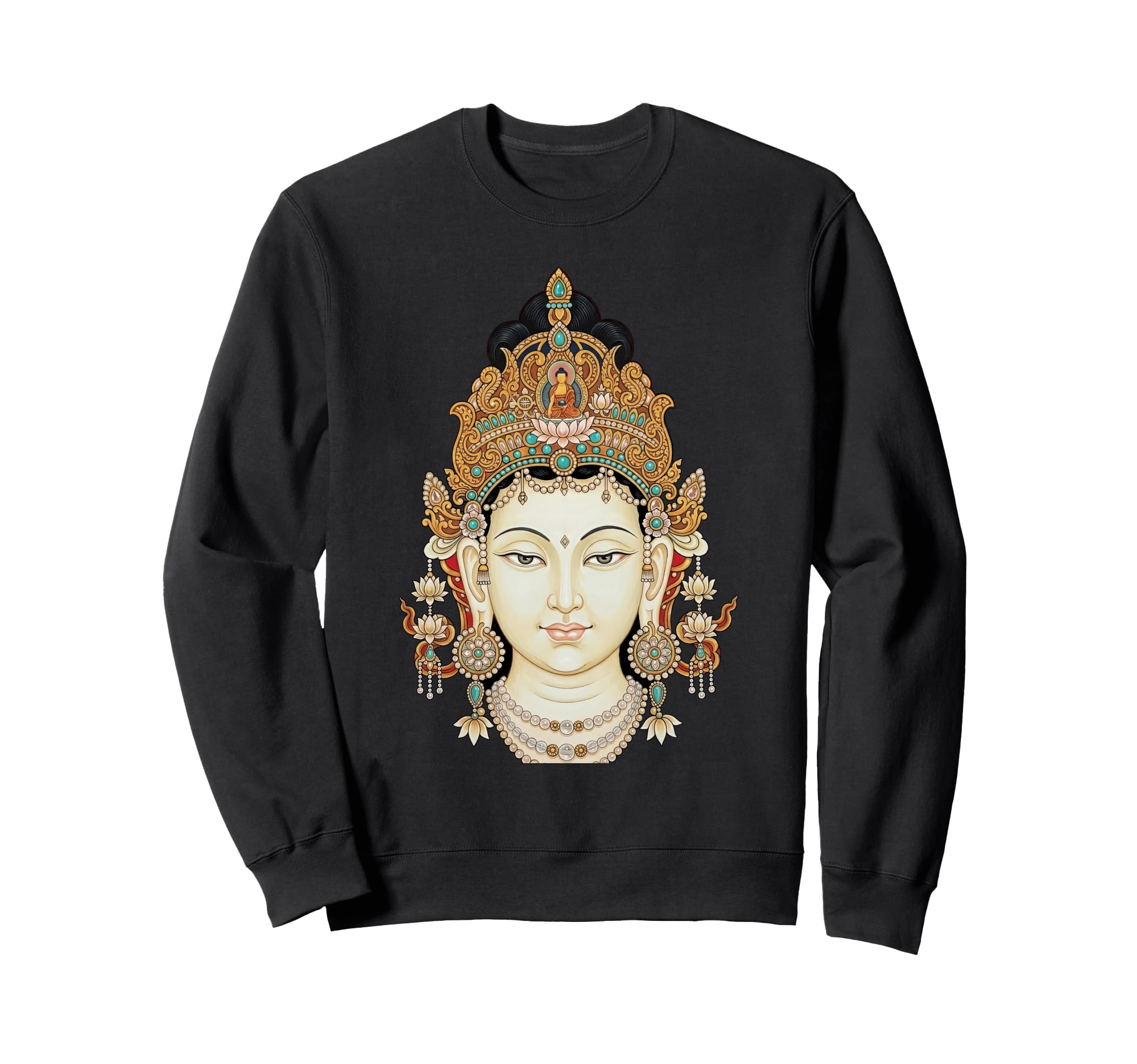 Guanyin Goddess Avalokiteshvara Sweatshirt - Minimalist Print Men Women - T-Shirt, Sweatshirt, Hoodie