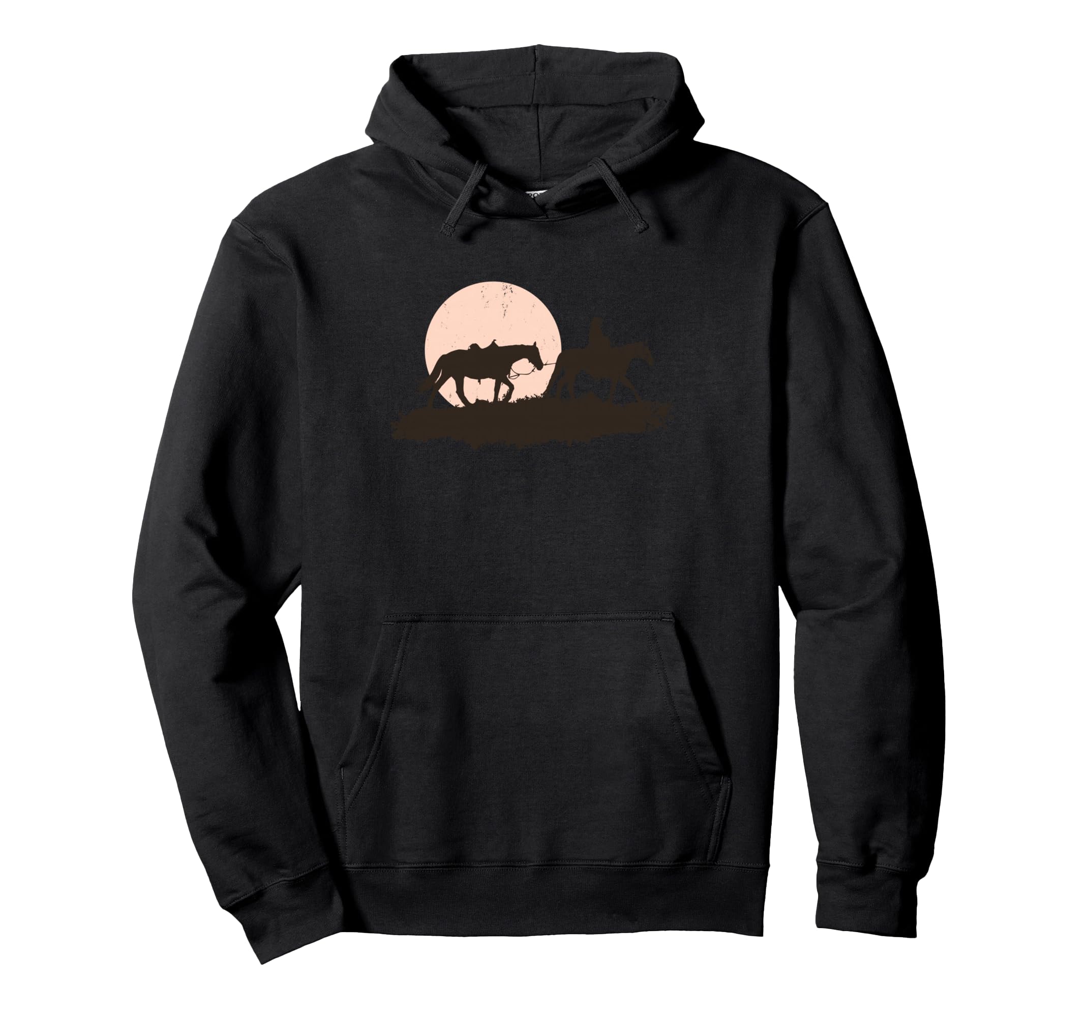 Sunset Horse Trail Riding Western Art Hoodie - Aesthetic Graphic Men Women - T-Shirt, Sweatshirt, Hoodie