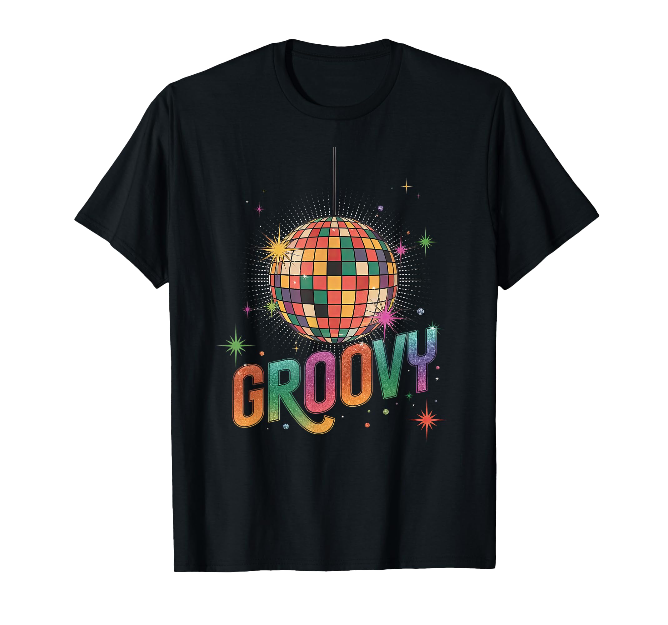 Groovy Disco Ball Boogie Discoball Party T-Shirt - Custom Art Print Unisex - T-Shirt, Sweatshirt, Hoodie