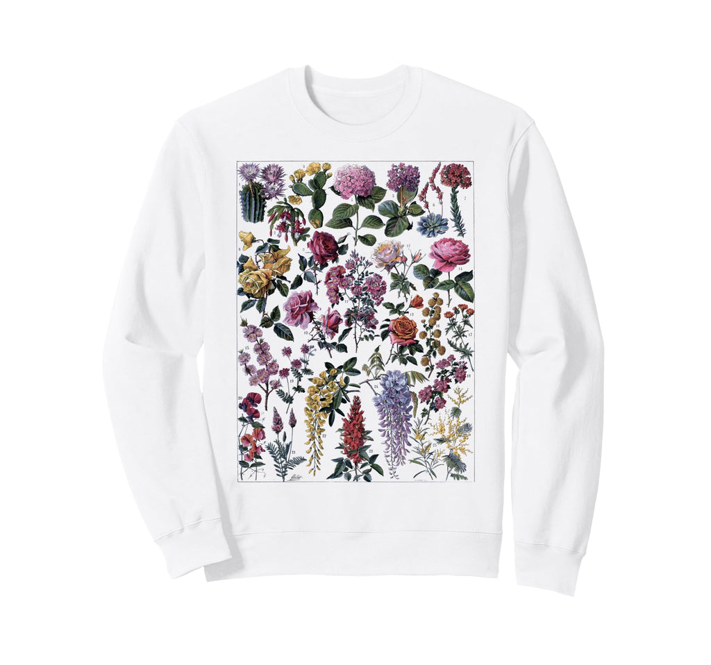Botanical Cactus Chart Flower Sweatshirt - Streetwear Style for Adults - T-Shirt, Sweatshirt, Hoodie