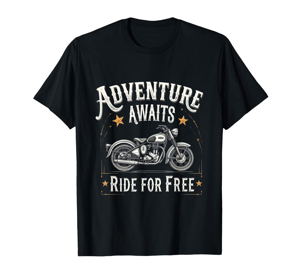 Adventure Awaits Ride Free T-Shirt - Minimalist Print for Adults - T-Shirt, Sweatshirt, Hoodie