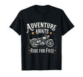 Adventure Awaits Ride Free T-Shirt - Minimalist Print for Adults - T-Shirt, Sweatshirt, Hoodie