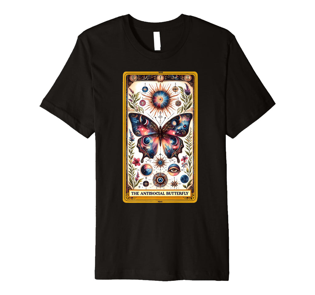 Antisocial Butterfly Tarot Card T-Shirt - Casual Everyday Wear for Adults - T-Shirt, Sweatshirt, Hoodie