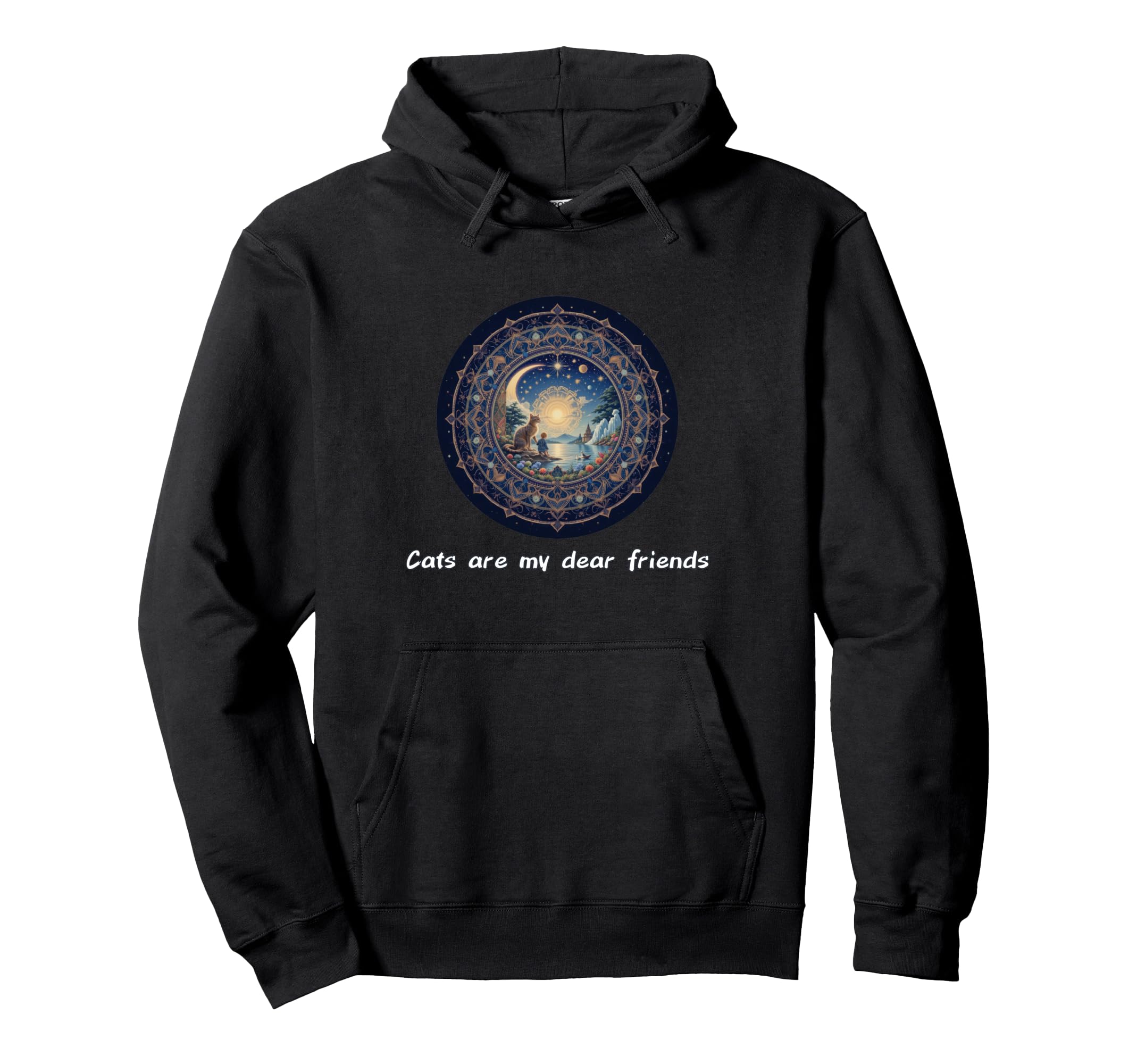 Cats Are My Best Friends Sacred Hoodie - Novelty Apparel for Adults - T-Shirt, Sweatshirt, Hoodie