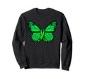 Green Ribbon Butterfly Womens Sweatshirt - Aesthetic Graphic for Adults - T-Shirt, Sweatshirt, Hoodie