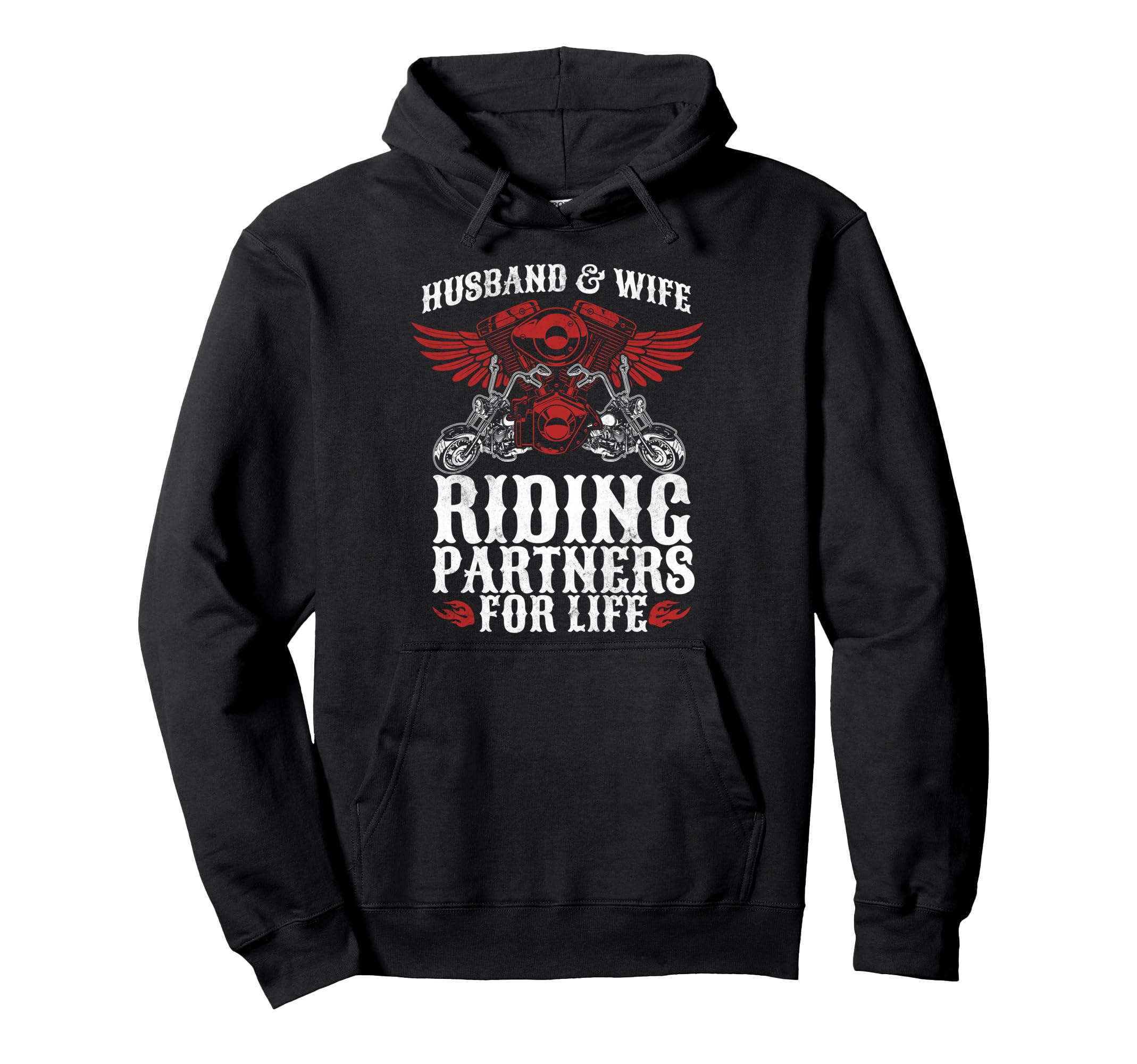 Motorcycle Biker Husband Wife Partners Life Hoodie - Trendy Graphic Unisex - T-Shirt, Sweatshirt, Hoodie
