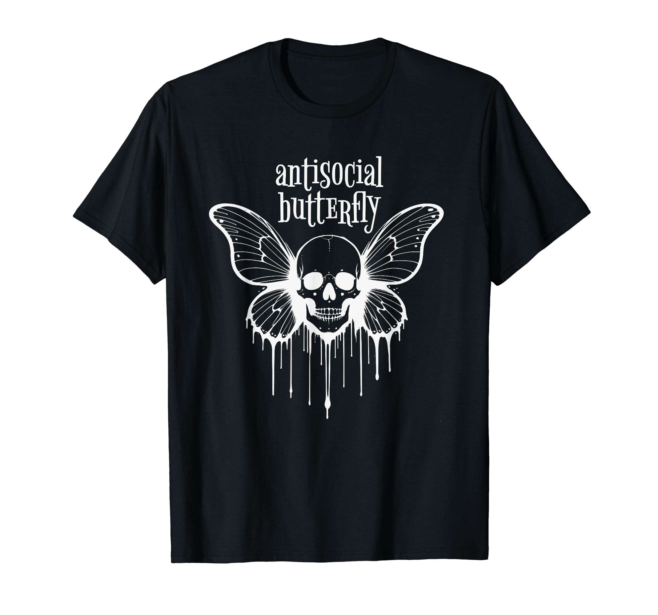 Antisocial Butterfly Introvert Macabre T-Shirt - Streetwear Style Unisex - T-Shirt, Sweatshirt, Hoodie