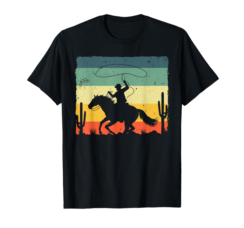 Western Cowboy Horse Rider Cowboy T-Shirt - Aesthetic Graphic Men Women - T-Shirt, Sweatshirt, Hoodie