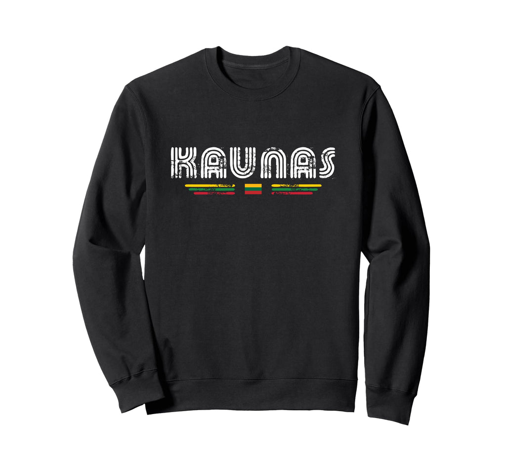 Kaunas Lithuania 70S 80S Type Sweatshirt - Trendy Graphic for Adults - T-Shirt, Sweatshirt, Hoodie