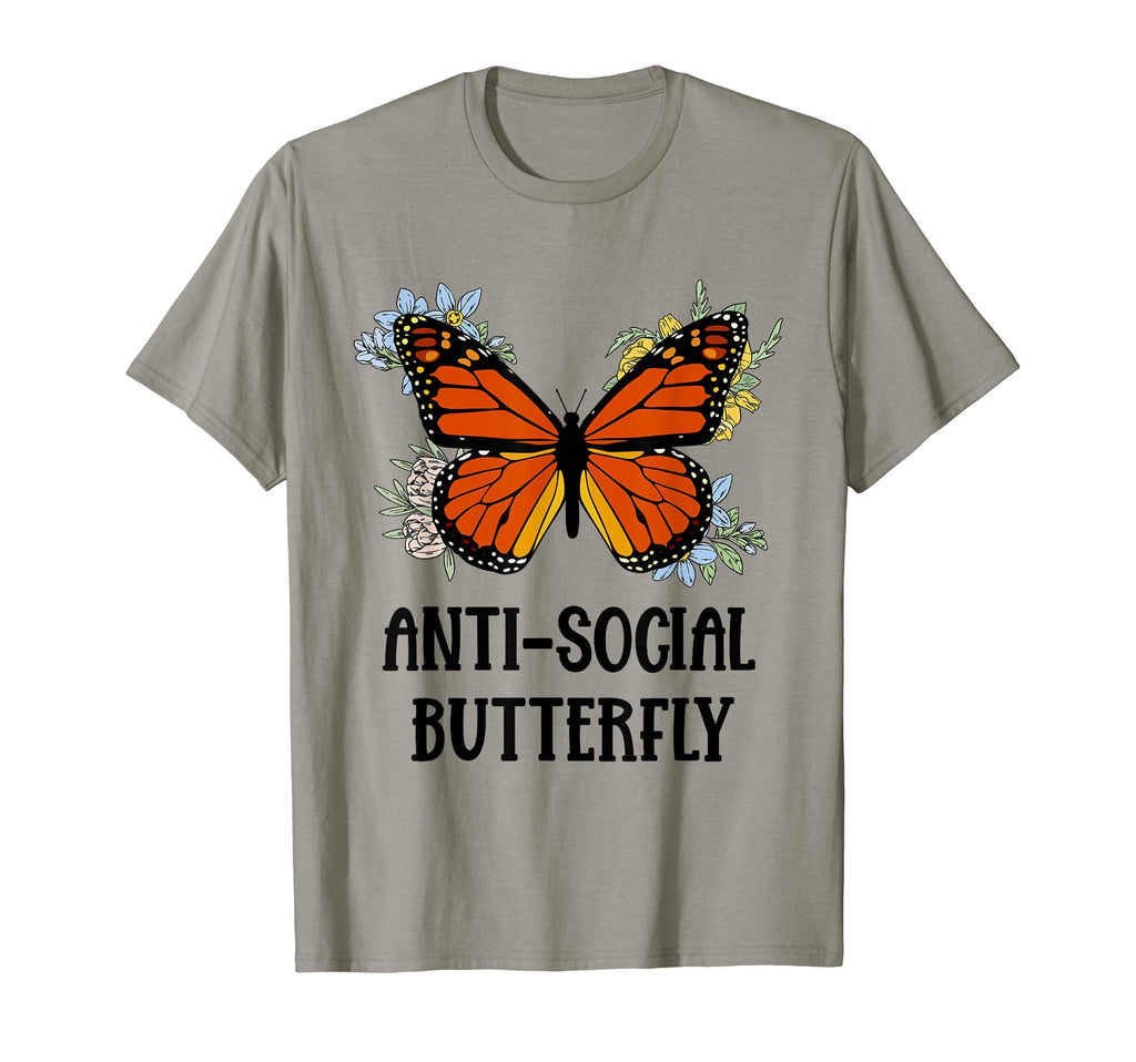 Anti Social Butterfly Introvert T-Shirt - Novelty Apparel Men Women - T-Shirt, Sweatshirt, Hoodie