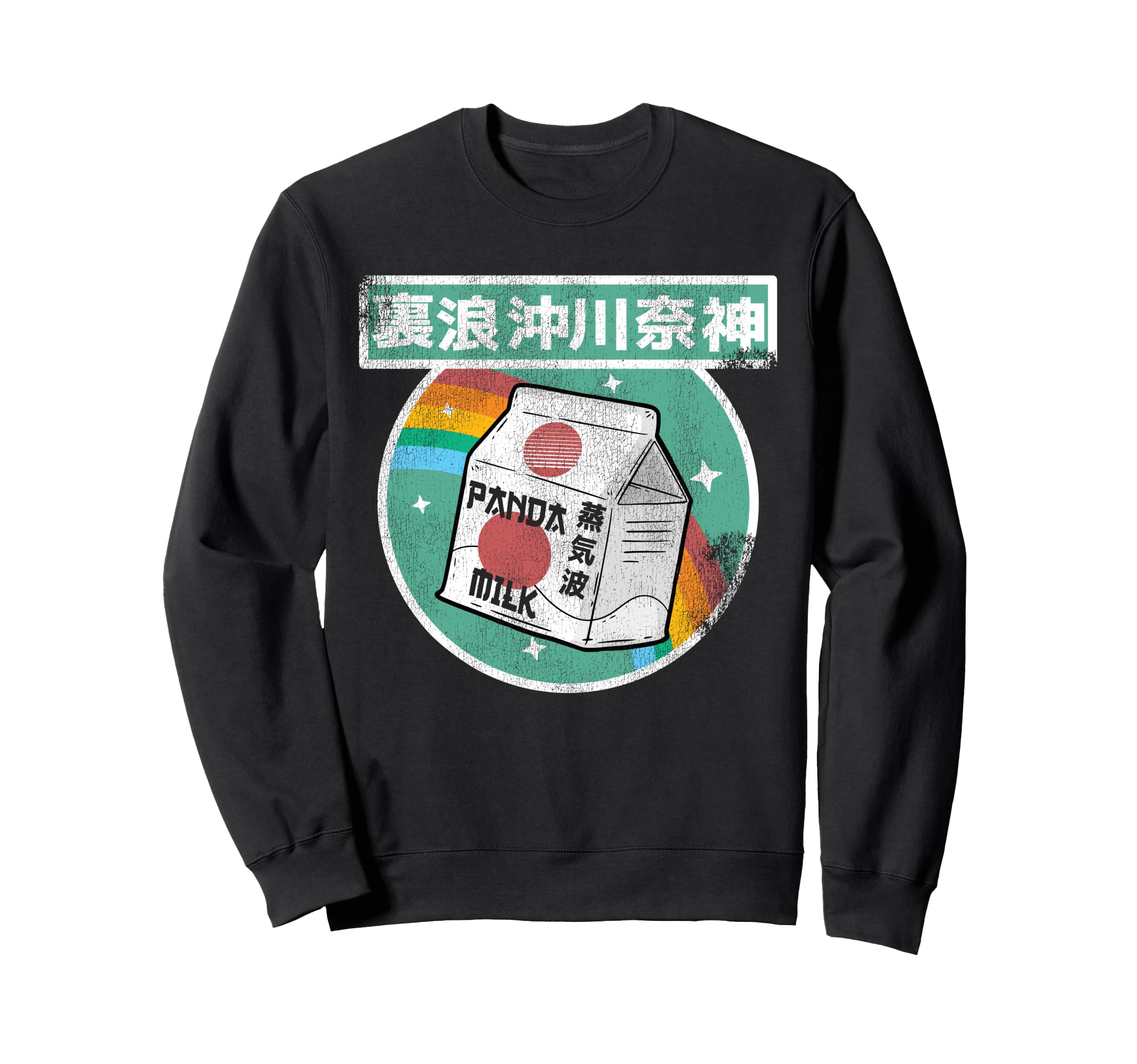 Vaporwave Aesthetic Rainbow 80S Sweatshirt - Unique Graphic Men Women - T-Shirt, Sweatshirt, Hoodie