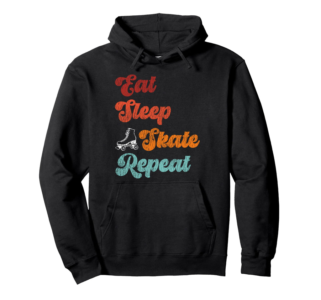 Roller Skating Skate 1970S Eat Sleep Hoodie - Novelty Apparel Men Women - T-Shirt, Sweatshirt, Hoodie