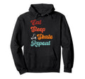 Roller Skating Skate 1970S Eat Sleep Hoodie - Novelty Apparel Men Women - T-Shirt, Sweatshirt, Hoodie