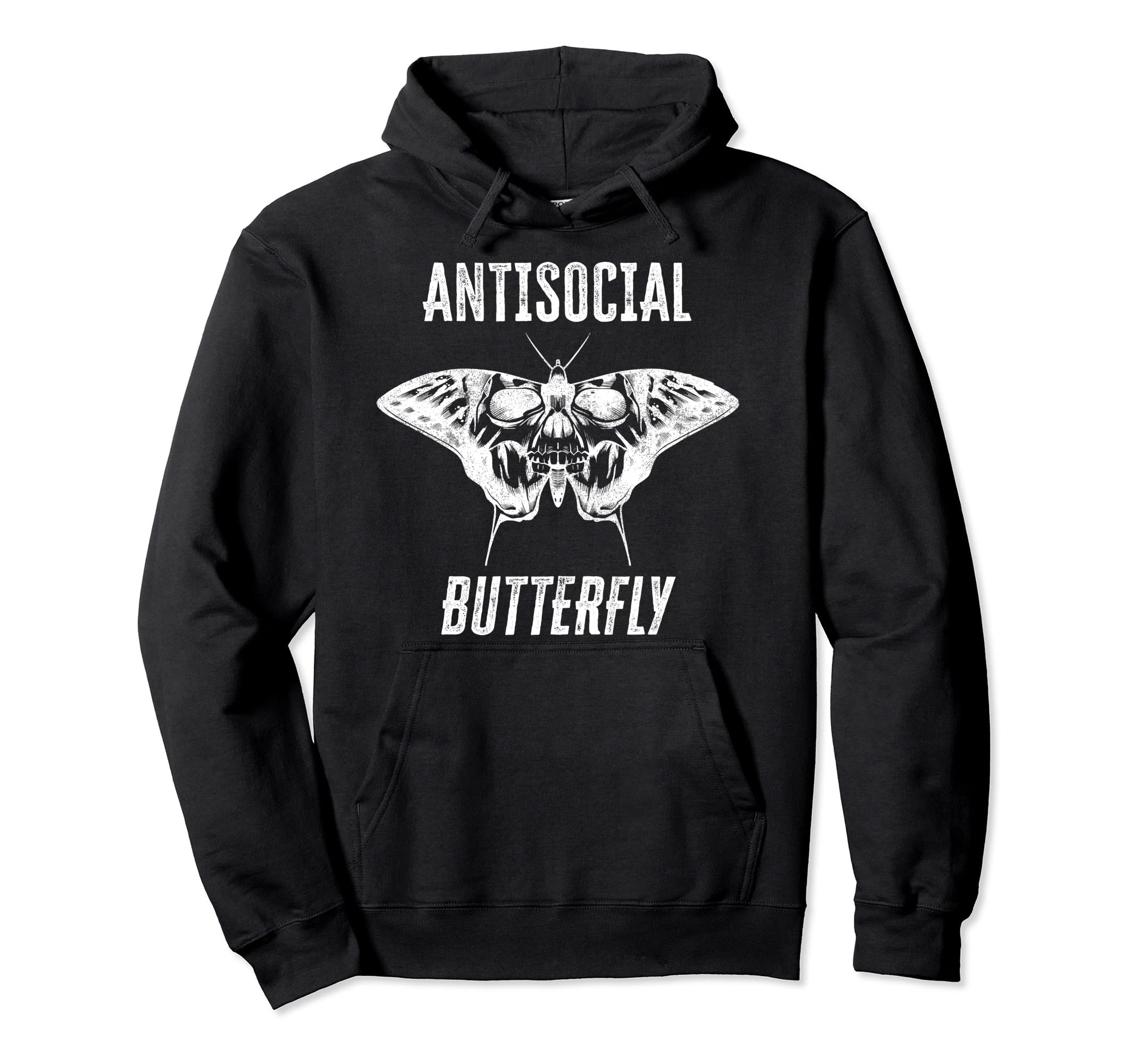Funny Antisocial Butterfly Beautiful Hoodie - Novelty Apparel for Adults - T-Shirt, Sweatshirt, Hoodie