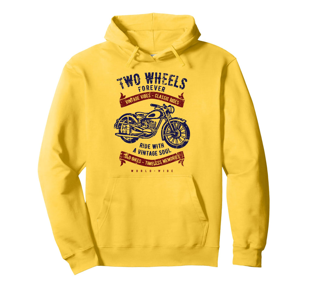 Two Wheels Forever Motorcycle Hoodie - Aesthetic Graphic Men Women - T-Shirt, Sweatshirt, Hoodie