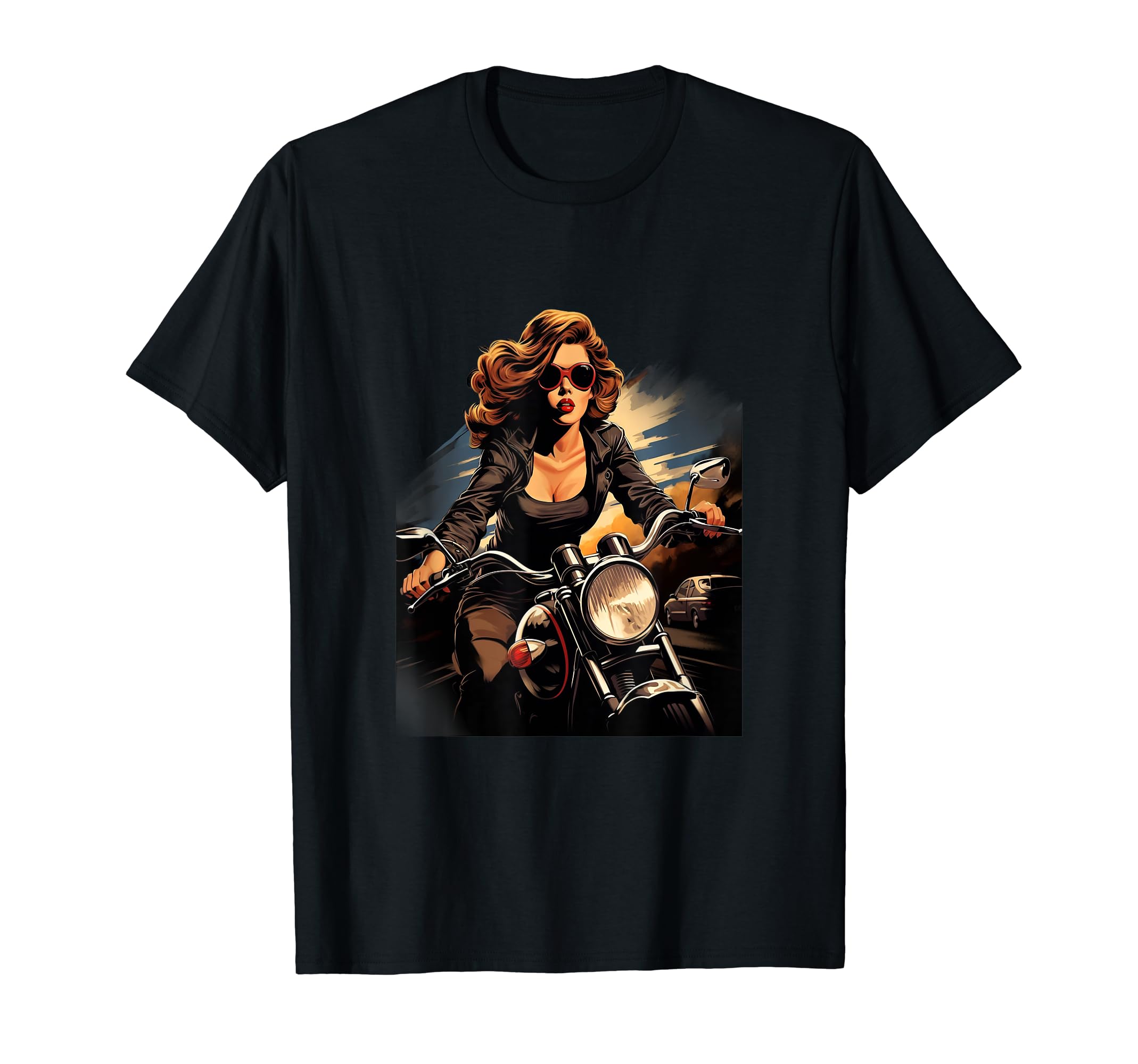 Pinup Biker 1940S Motorcycle Riding T-Shirt - Streetwear Style Men Women - T-Shirt, Sweatshirt, Hoodie