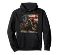Motorcycle Usa Flag Biker American Hoodie - Unique Graphic Unisex - T-Shirt, Sweatshirt, Hoodie