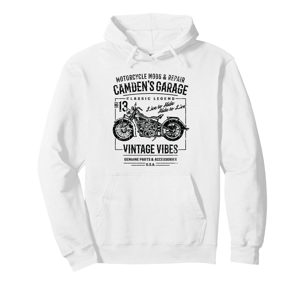 Camdens Garage Motorcycle Name Camden Hoodie - Trendy Graphic Men Women - T-Shirt, Sweatshirt, Hoodie