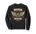 Motorcycle Biker Born Again Biker Sweatshirt - Custom Art Print Men Women - T-Shirt, Sweatshirt, Hoodie