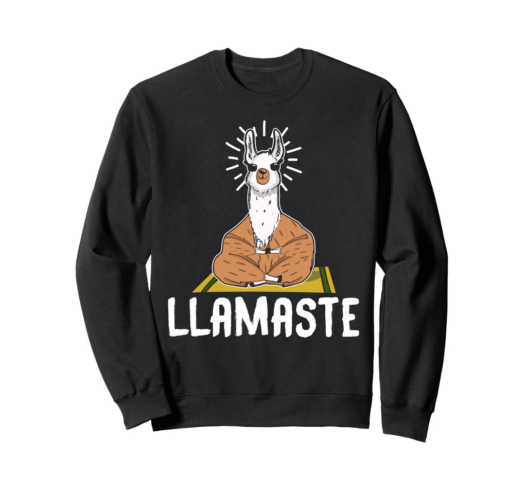 Llamaste Funny Yoga Llama Meditation Sweatshirt - Trendy Graphic Men Women - T-Shirt, Sweatshirt, Hoodie