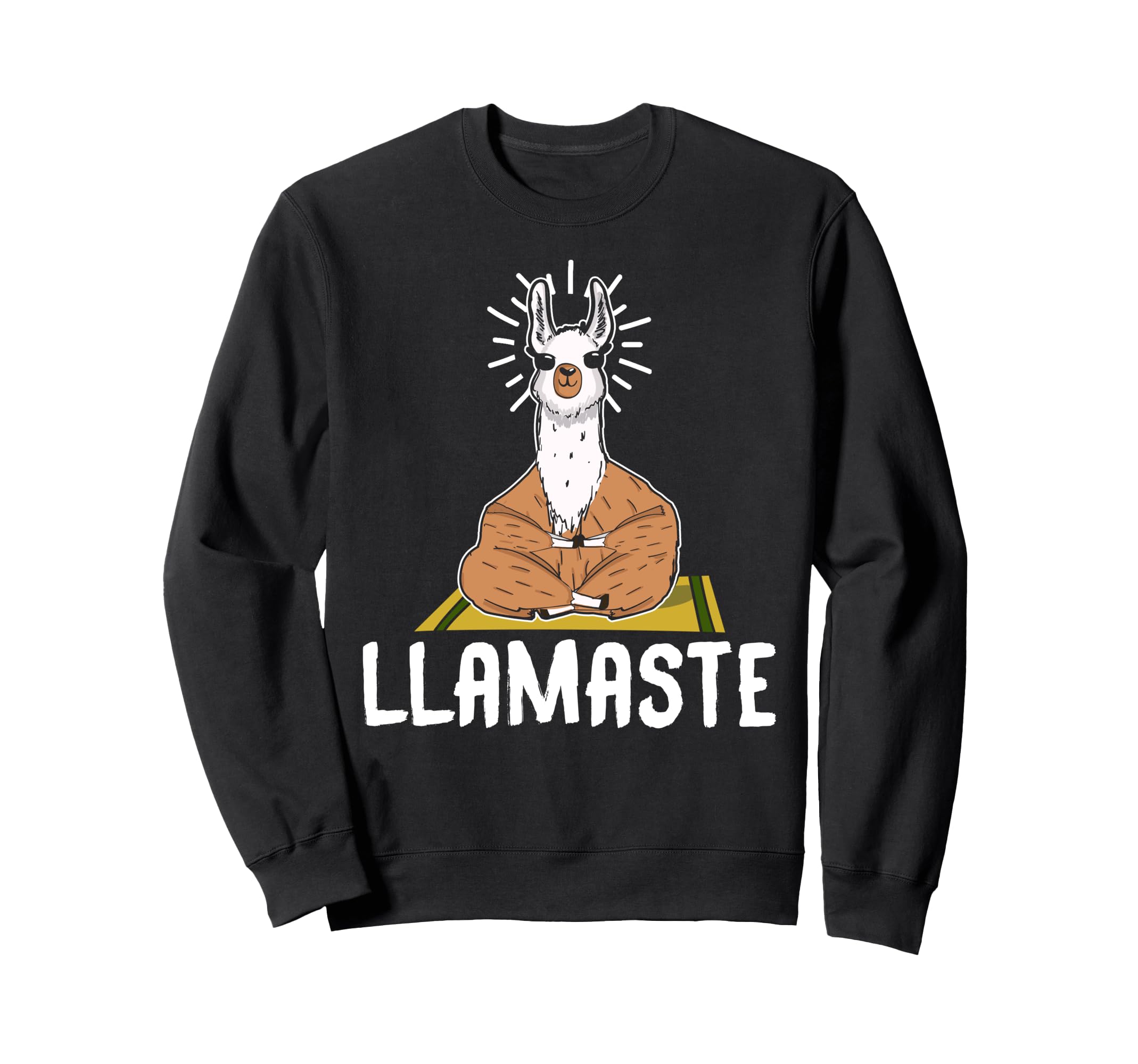 Llamaste Funny Yoga Llama Meditation Sweatshirt - Trendy Graphic Men Women - T-Shirt, Sweatshirt, Hoodie