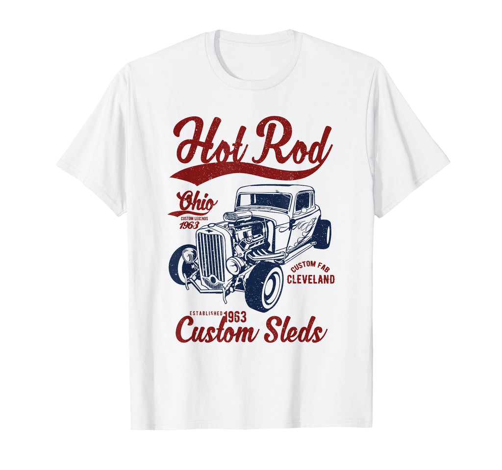 Hotrod Cleveland Ohio Automotive T-Shirt - Graphic Print Men Women - T-Shirt, Sweatshirt, Hoodie