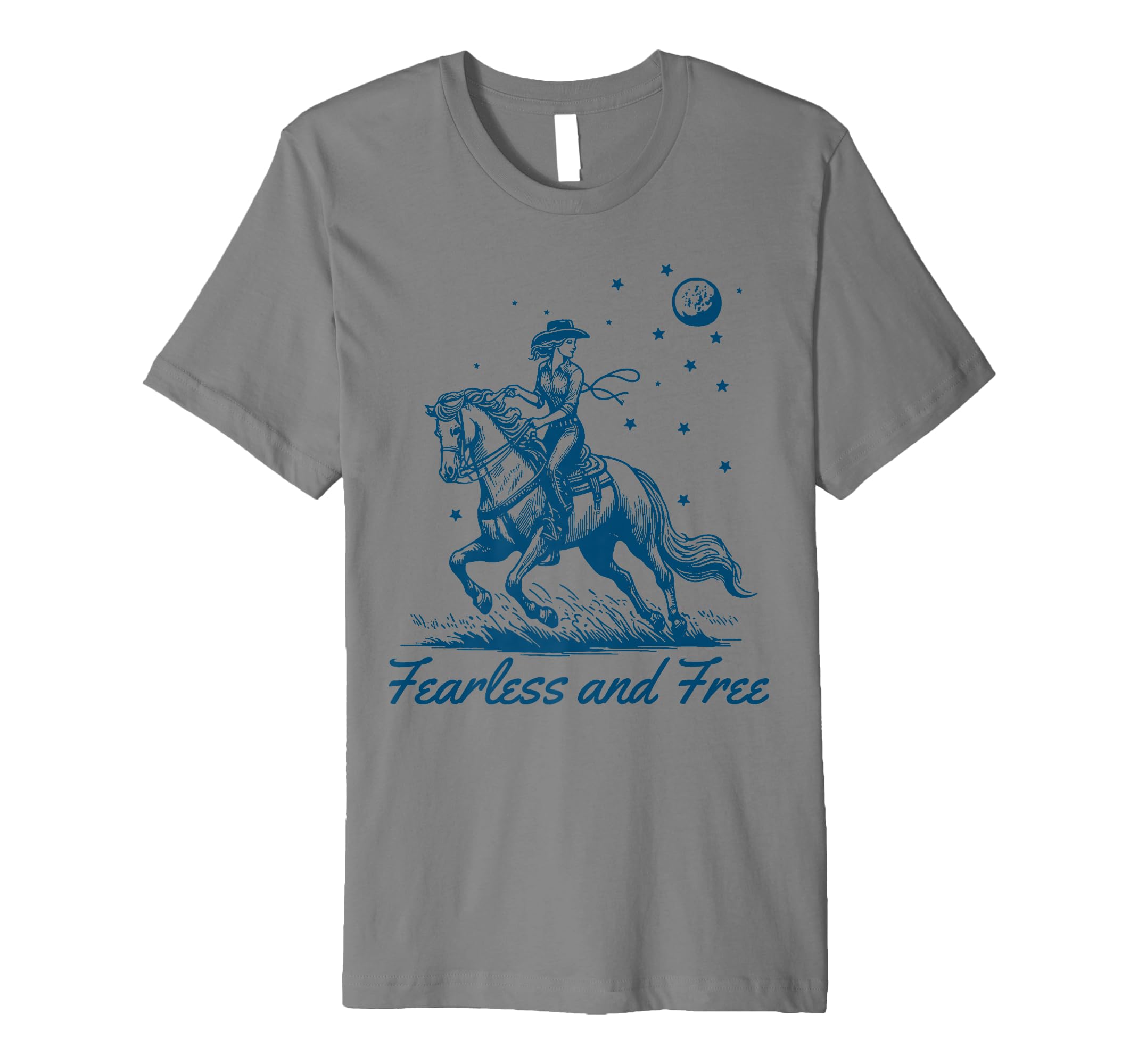 Cowgirl Western Fearless And Free T-Shirt - Minimalist Print for Adults - T-Shirt, Sweatshirt, Hoodie