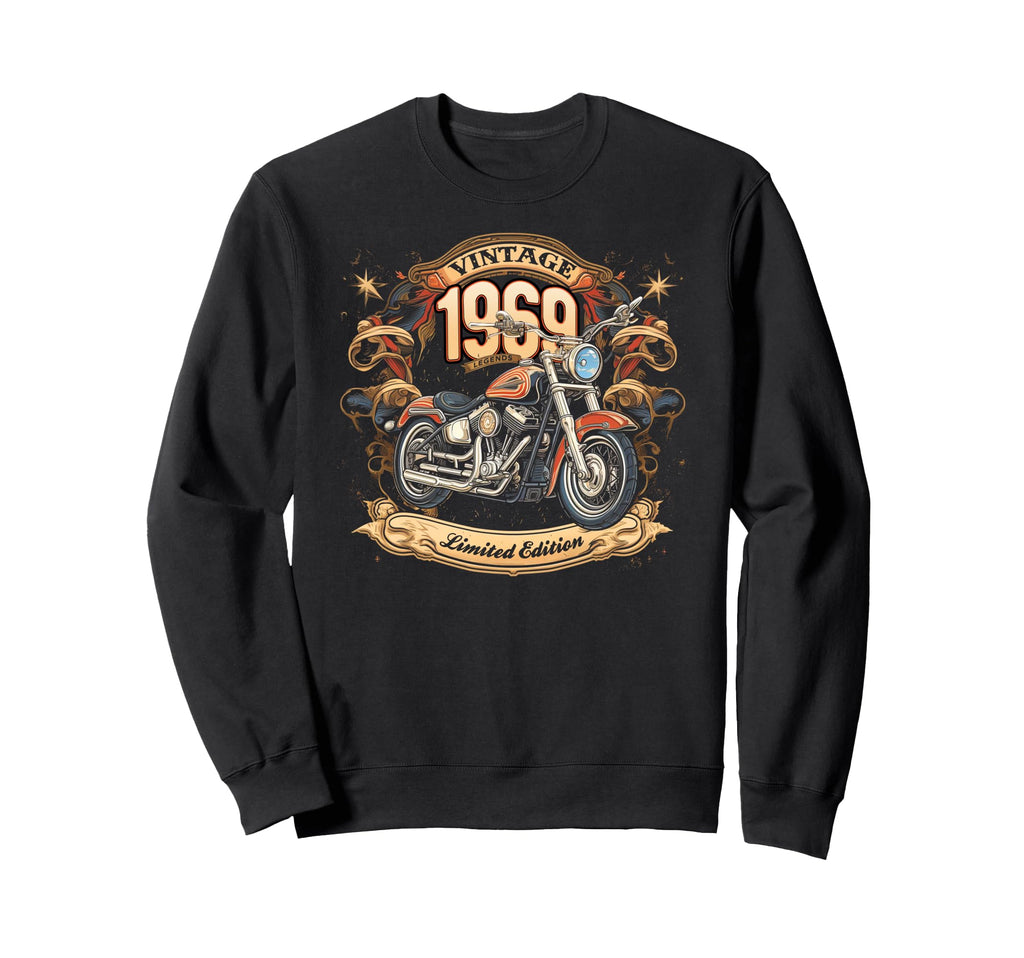 Born 1969 Motorcycle Lovers 56Th Sweatshirt - Graphic Print Men Women - T-Shirt, Sweatshirt, Hoodie