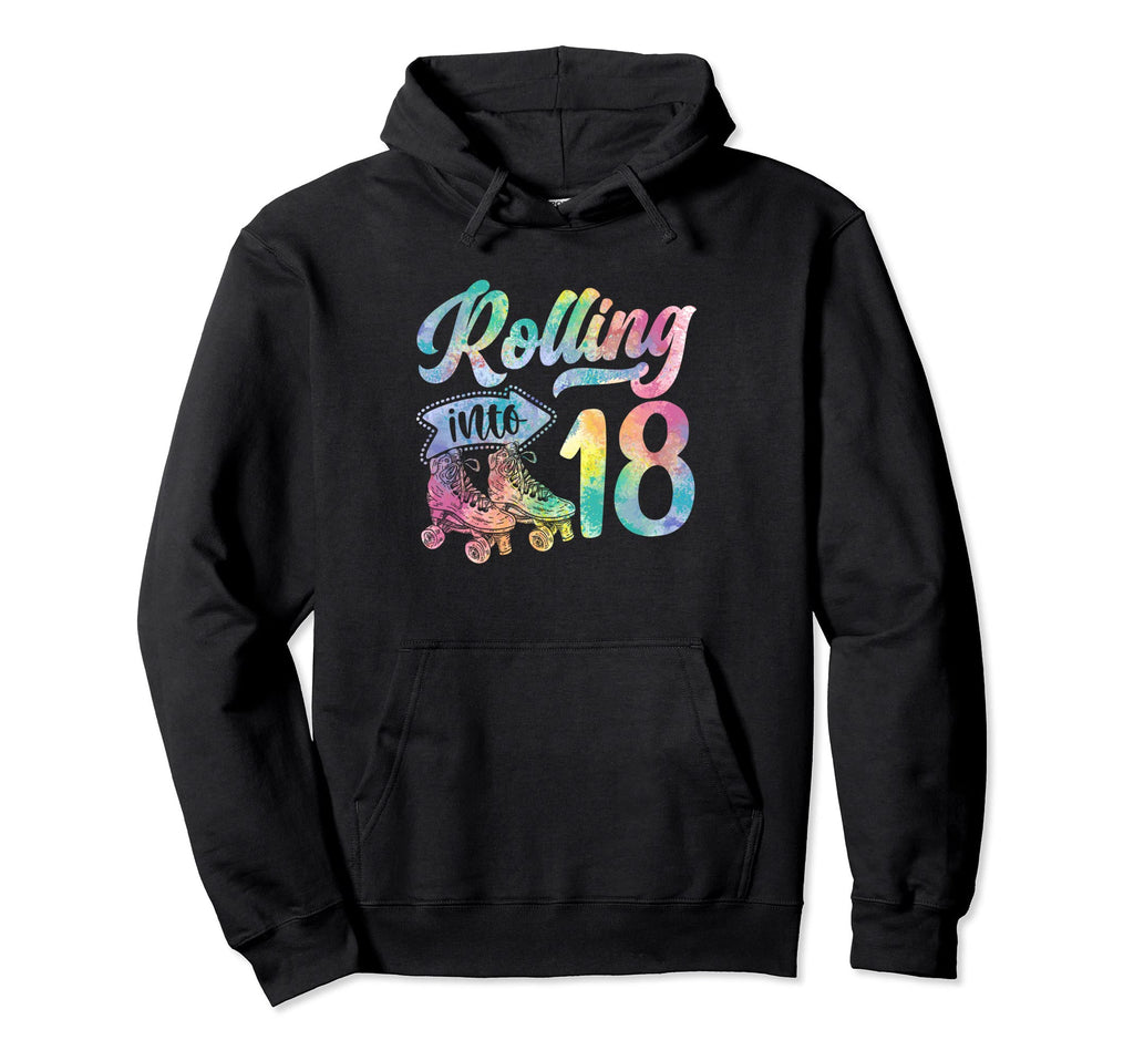 Rolling Into 18 Roller Skating Hoodie - Streetwear Style for Adults - T-Shirt, Sweatshirt, Hoodie