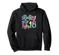 Rolling Into 18 Roller Skating Hoodie - Streetwear Style for Adults - T-Shirt, Sweatshirt, Hoodie