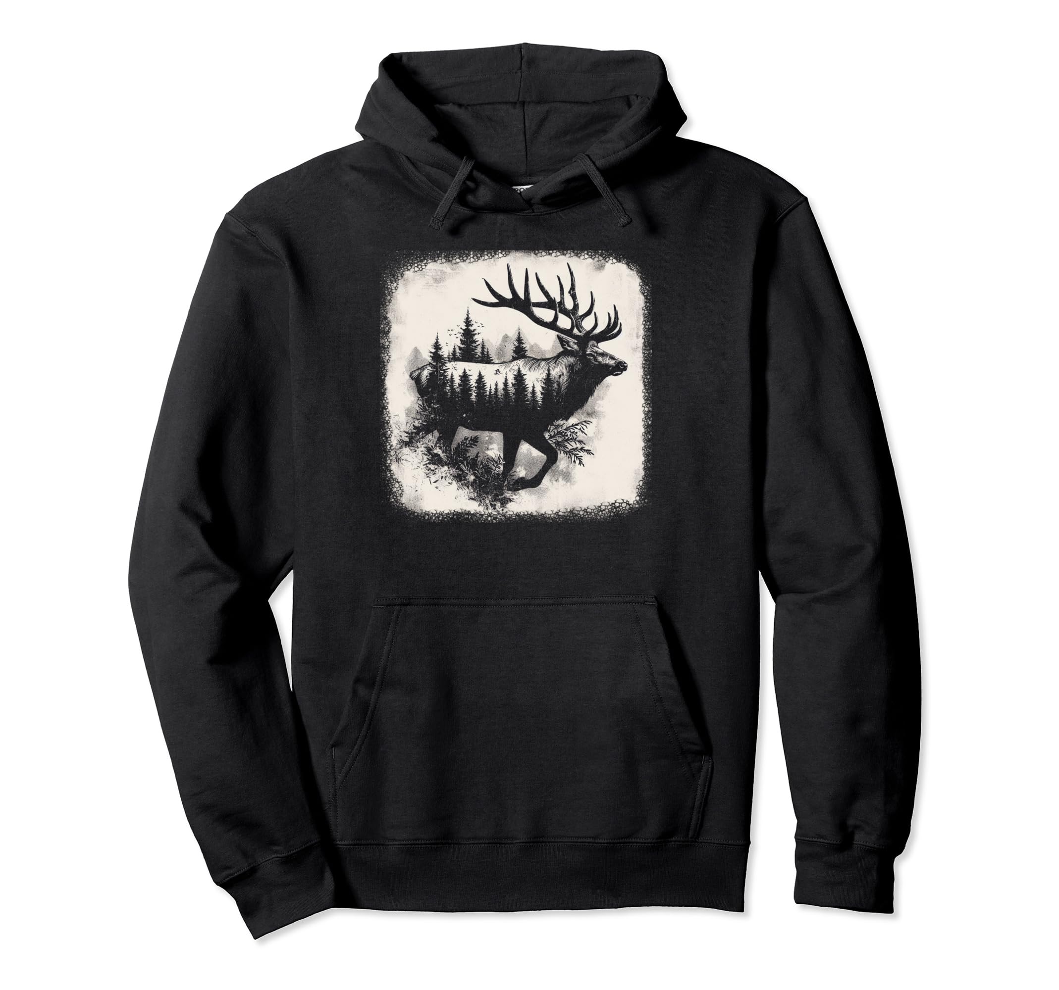Elk Hunters Womens Mens Western Hunting Hoodie - Unique Graphic Men Women - T-Shirt, Sweatshirt, Hoodie