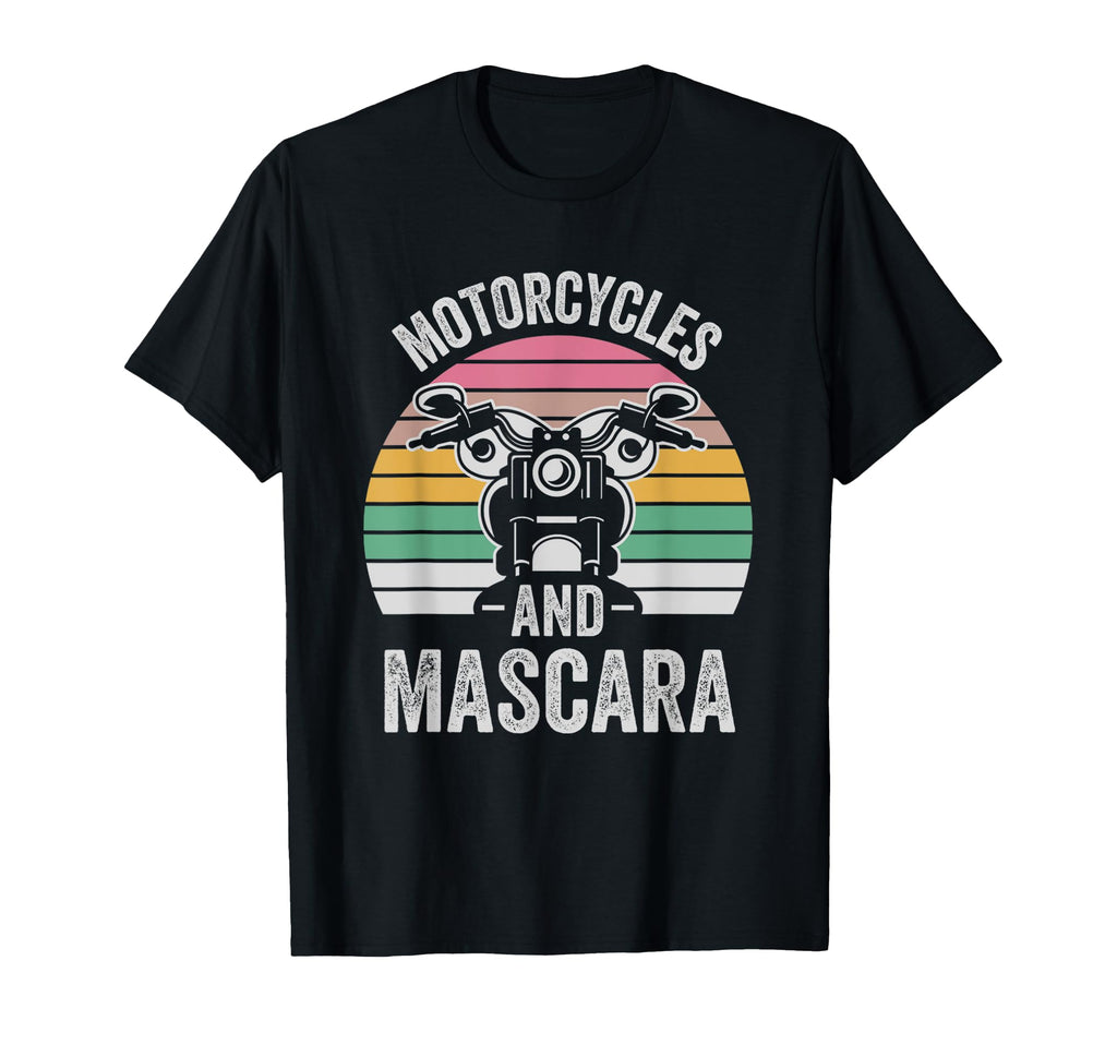 Motorcycles And Mascara Vibe T-Shirt - Minimalist Print for Adults - T-Shirt, Sweatshirt, Hoodie