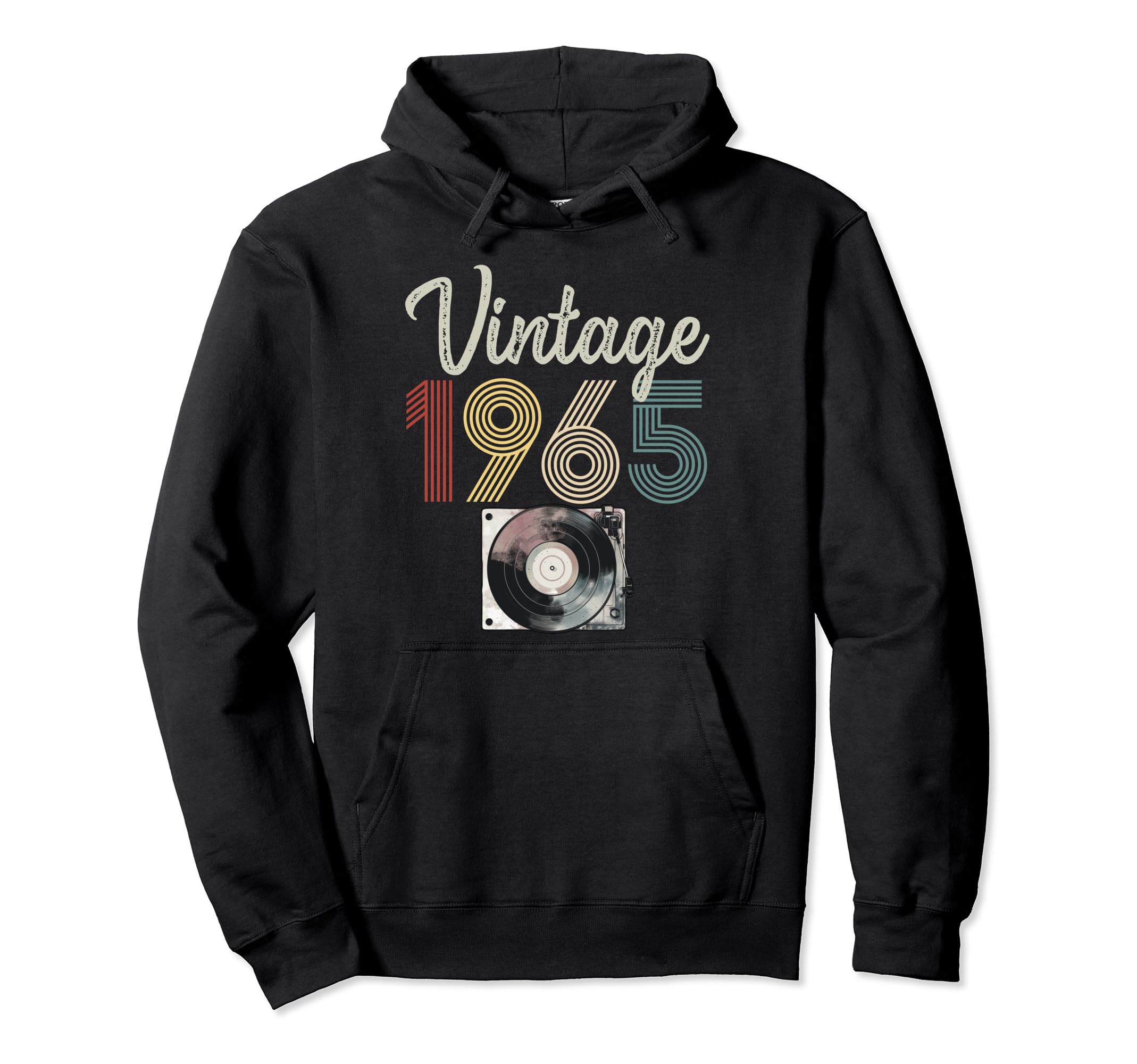1965 Born 1965 Vinyl Record Player Hoodie - Novelty Apparel Men Women - T-Shirt, Sweatshirt, Hoodie