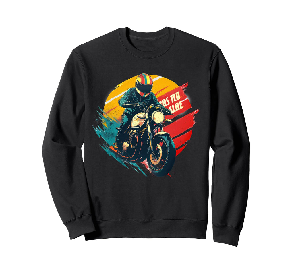Motorcyclist Riding Bike Sweatshirt - Custom Art Print for Adults - T-Shirt, Sweatshirt, Hoodie